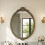 Living And Home Gold Decorative Vanity Mirror with Carved Frame 1
