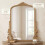 Living And Home Gold Decorative Vanity Mirror with Stand 3