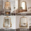 Living And Home Gold Decorative Vanity Mirror with Stand 4