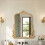 Living And Home Gold Decorative Vanity Mirror with Stand 1