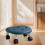 Rollhocker mit Schwenkrollen Blau Kunstleder 7