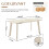 (Travertine) Dining Table, Wooden Rectangular Kitchen Table with Sturdy Metal Legs 3