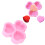Silikonform Rosa Herz Rose 3 Motive Backen 10