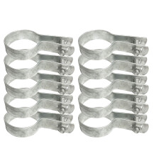 Aiwaiufu 10 Pcs 2-3/8" Chain Link Fence Tension Band, Fence Tension Bands with Bolts & Nuts for Chain Link Fence, Gates, Posts, Brace Bands 2-3/8" Gal