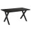 (Black Oak ) Dining Table, Wooden Rectangular Kitchen Table with Sturdy Metal Legs 2