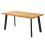 (Wild Oak Table) Dining Table, Wooden Rectangular Kitchen Table with Sturdy Metal Legs 2