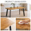 (Wild Oak Table) Dining Table, Wooden Rectangular Kitchen Table with Sturdy Metal Legs 4