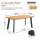 (Wild Oak Table) Dining Table, Wooden Rectangular Kitchen Table with Sturdy Metal Legs 3