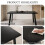 (Black Oak Table) Dining Table, Wooden Rectangular Kitchen Table with Sturdy Metal Legs 5