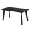 (Black Oak Table) Dining Table, Wooden Rectangular Kitchen Table with Sturdy Metal Legs 2