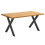 (Wild Oak) Dining Table, Wooden Rectangular Kitchen Table with Sturdy Metal Legs 2