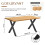 (Wild Oak) Dining Table, Wooden Rectangular Kitchen Table with Sturdy Metal Legs 3