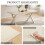 (Travertine) Dining Table, Wooden Rectangular Kitchen Table with Sturdy Metal Legs 5
