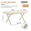 (Travertine) Dining Table, Wooden Rectangular Kitchen Table with Sturdy Metal Legs 3