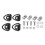 4er Set T-Nutmuttern 3/8"-16 mit Zurrankern 3000 15
