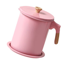 Ölsiebtopf Küche 1,4 l rosa Holzoptik