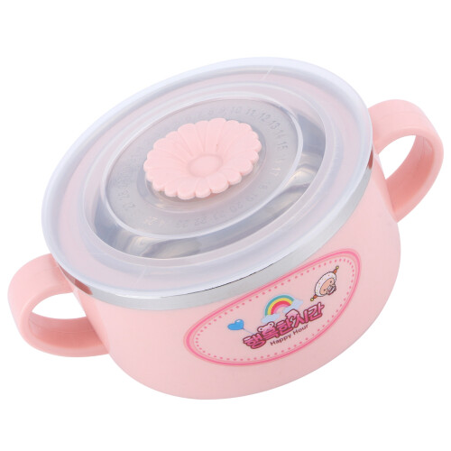 Kinderschüssel Rosa Edelstahl 304 Datumsanzeige