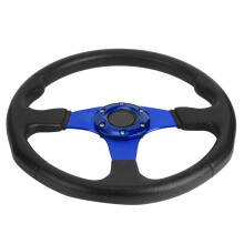 14in Tiefbett Sportlenkrad 350mm Blau 6 Bolts