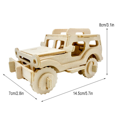 DIY Holz 3D Puzzle Auto Bausatz Spielzeug