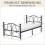 Comfy Living (3ft Single, Black) Willow Metal Bed Frame 7