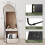 Black 162x53cm Arched Full Length Mirror Aluminium 3