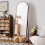 Black 162x53cm Arched Full Length Mirror Aluminium 4