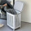 Living And Home Laundry Basket with Lid and Wheels 4