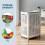 Living And Home Laundry Basket with Lid and Wheels 2