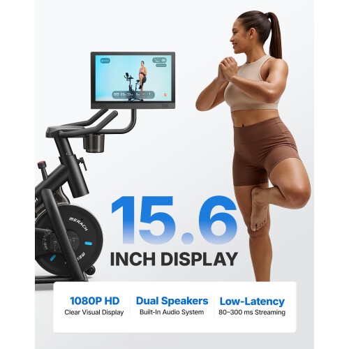 Merach Magnetic Exercise Bike with 15.6" Adjustable HD Screen 1