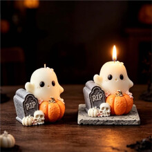 Silikonform für Halloween-Geistergrabsteine - Geeignet für Gips- und Kerzenherstellung, Ideal für DIY-Bastelarbeiten