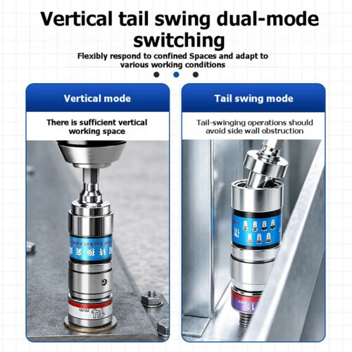 6PCS Universal Swivel Socket Set Quick Change Flex Joint Wobble Socket Adapter Multi Function Auto Repair Hardware Tools