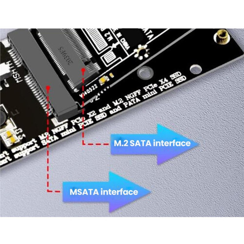 Placa Adaptadora MSATA para M.2  2230 2242, Placa Conversora MSATA para SSD NGFF, Placa de Expansão de Disco Rígido SSD para Notebook 2