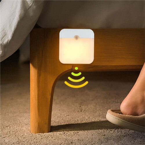 Motion Sensor Light Led Usb TYPE-C Charging Square Lamp for Bedroom Kitchen Stair Hallway Wardrobe Cupboard Lighting2pc 2