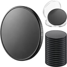 15 PCS Black Blank ChallengeCoins 40mm Diameter 3mm Thick Plated Iron Engravable Blanks Double Sided for DIY