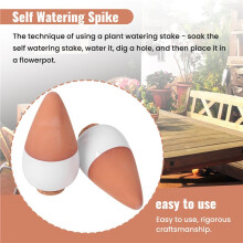 Plant Watering , Terracotta Watering Spike - Slow Release Watering Can,16 Ounces - Self Watering Spike,4pcs