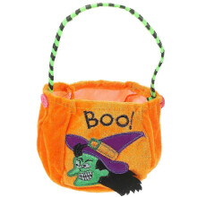 Halloween Candy Bag Cloth Orange Wiederverwendbares Partygeschenk für Leckereien, Nougat-Kekse