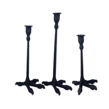 Iron Metal Claws Candle Holder Stand for Taper Candles, Black, Gothic Halloween Decoration