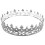 King Crown Rhinestone Silver for Men Halloween Party Stage Performance Accessory 4