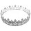 King Crown Rhinestone Silver for Men Halloween Party Stage Performance Accessory 5
