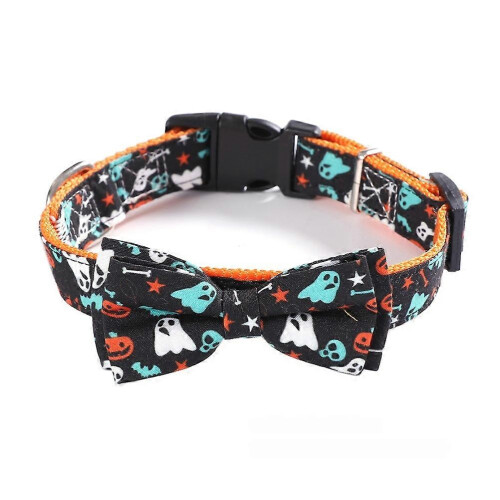 Halloween Pet Collar Cloth Adjustable Bow Tie for Dogs Cats