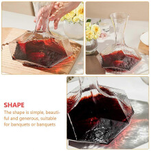 Carafe à vin en verre transparente, carafe rapide à main pour l'aération et le stockage du vin