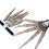 Skeleton Hand Left Hand Prop with Realistic Knuckle Bone Design Black Halloween Costume Accessory 2
