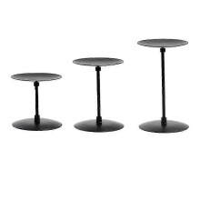 Iron Pillar Candlestick Set of 3 Black Wedding Table Decoration