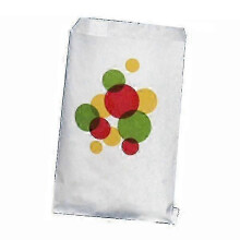 Weiße Retro-Süßigkeitstüten mit Punkten, 50 Stück, Kraftpapier, 17,5 x 12 cm, Lebensmittelqualität, Party
