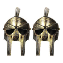 Roman Soldier Headwear 2-Pack Halloween Costume Golden Plastic Adjustable Hat