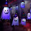Halloween LED String Lights Ghost Design Battery Powered Waterproof 5 Pendants Polyester 2 Modes 1