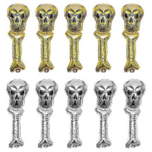 Aufblasbare Halloween-Stöcke mit Totenkopf-Design, 12er-Pack für Party-Dekoration