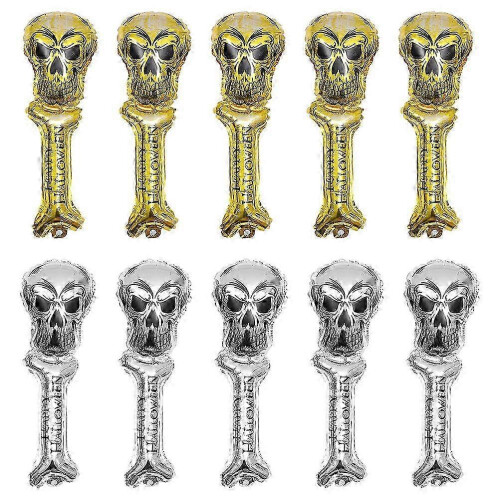 Halloween Inflatable Sticks with Skull Design, 12-Pack for Party Decoration