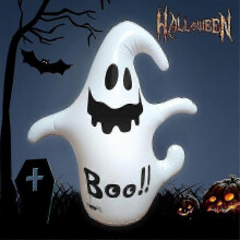 Aufblasbarer Halloween-Geist, 1,2 m, PVC-Fernbedienung, 16 farbwechselnde Lichter