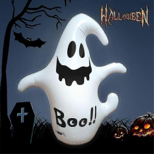 Halloween Inflatable Ghost 1.2M PVC Remote Control 16 Color Changing Lights